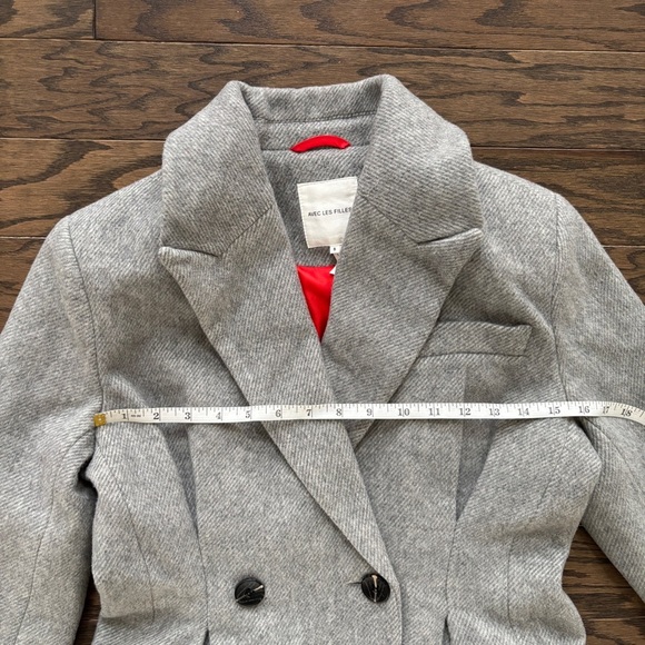 Avec Le Filles Grey Coat Peacoat With the girls $299 MSRP NEW NWT - Picture 5 of 12